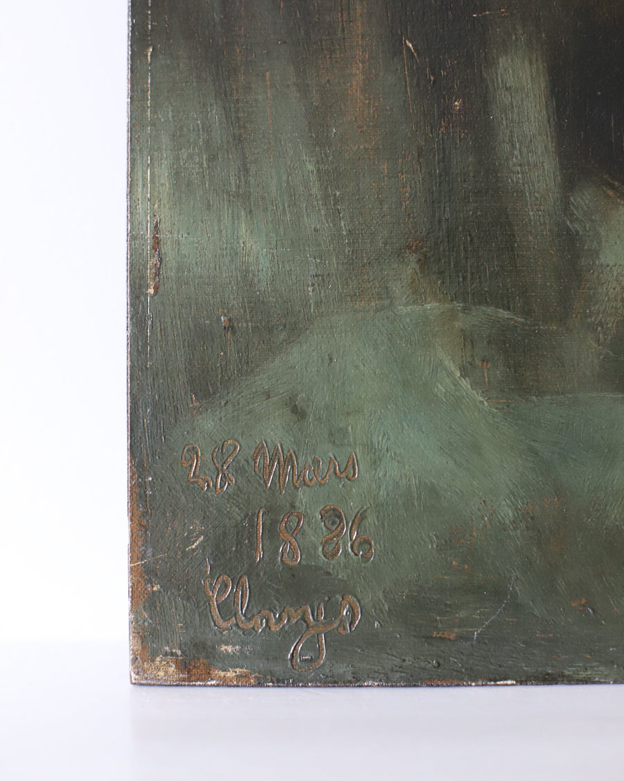 Antique Belgian Still Life of a Bouquet of Roses