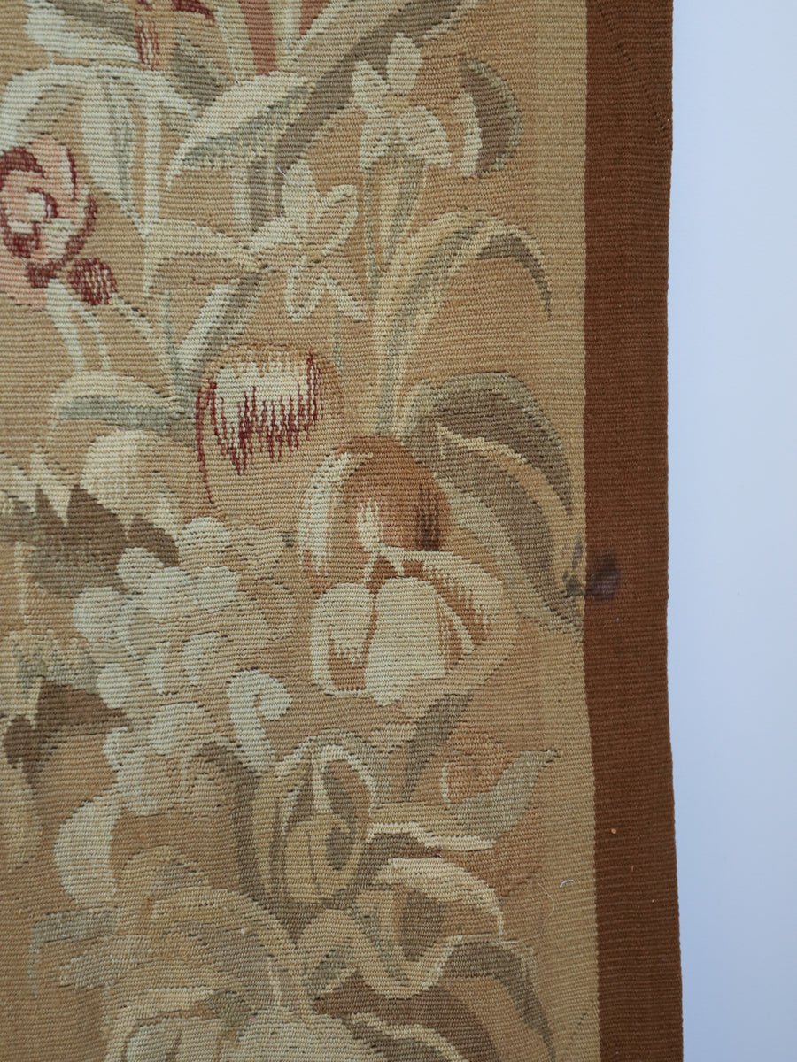 Antique 19th Century Aubusson Verdure Tapestry with Bird