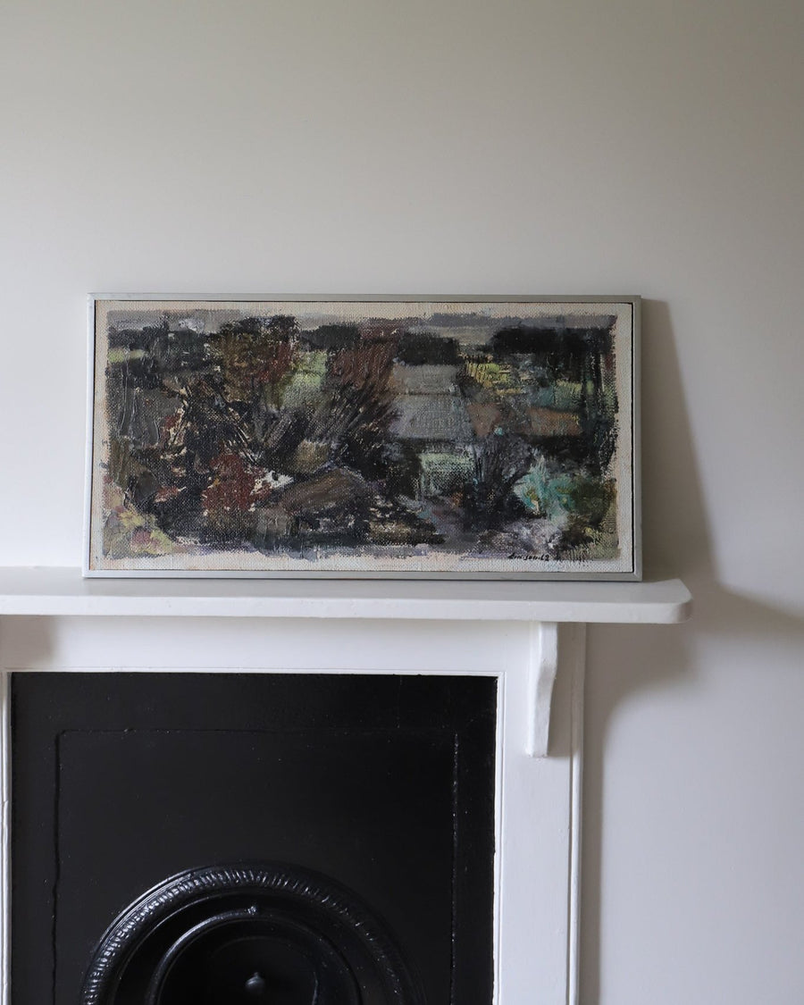 Vintage Swedish Abstract Oil Painting 1