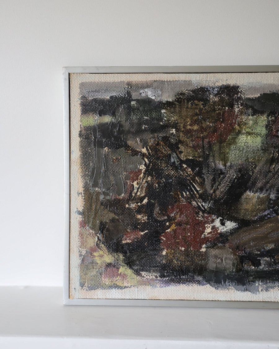 Vintage Mid Century Swedish Abstract Painting